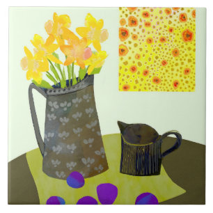 Azulejo de cozinha cerâmica Daffodils