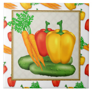 azulejo de cozinha com legumes