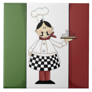 azulejo de cozinha divertida de Chef Italiano