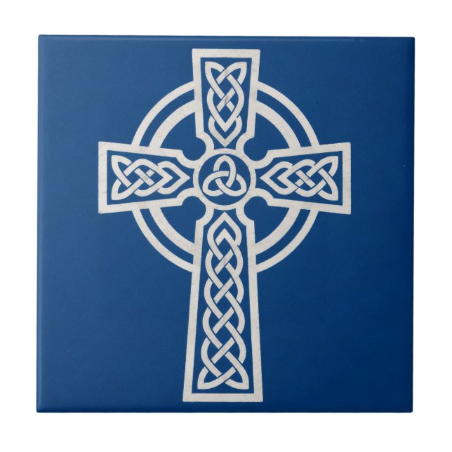 Azulejo de Cruz Celta Azul (Frente)