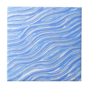 Azulejo de decoração - Água corrente azul elétrica