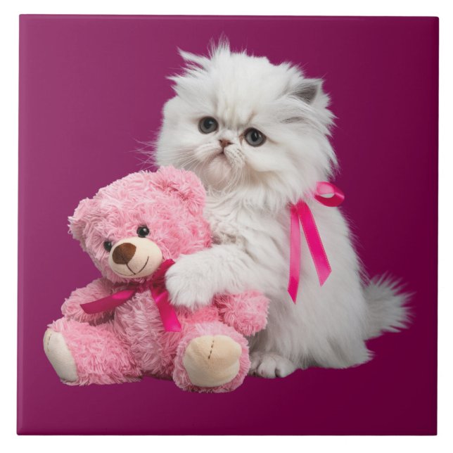 Azulejo de decoração do Urso Branco Persa e Urso T (Frente)