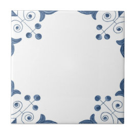 Azulejo de Delft com cantos do rolo
