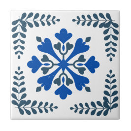 Azulejo de Destaque do Mediterrâneo Azul