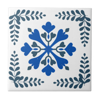 Azulejo de Destaque do Mediterrâneo Azul