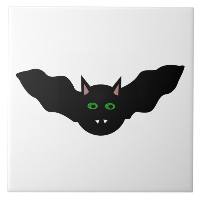 Azulejo de Dia das Bruxas de Gato Vampiro (Frente)