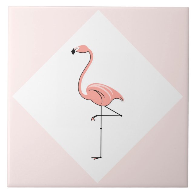 Azulejo de diamante rosa flamingo (Frente)