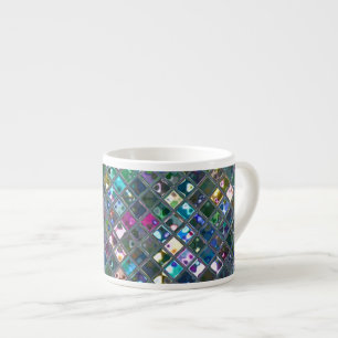 Azulejo de duas canecas de cor múltipla espresso