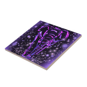 Azulejo de Elefante Roxo
