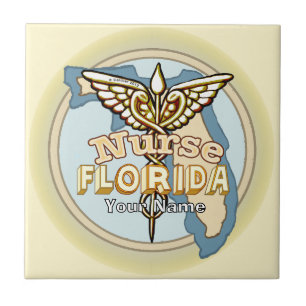 Azulejo de Enfermeira da Flórida Caduceu