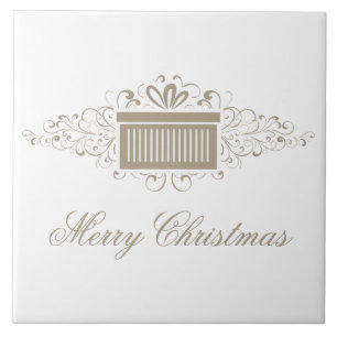 Azulejo de espirais de férias presente, latão