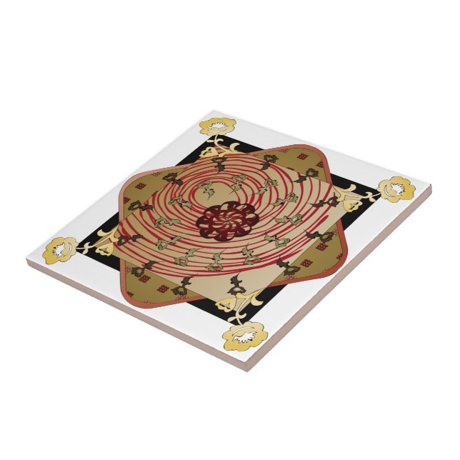 Azulejo de espiral vermelha Ikea Rugs (Lateral)