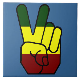 Azulejo de Estilo de Reggae de Sinal de Paz