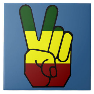 Azulejo de Estilo de Reggae de Sinal de Paz