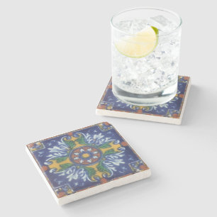 Azulejo de estilo Talavera Porta copos de pedra