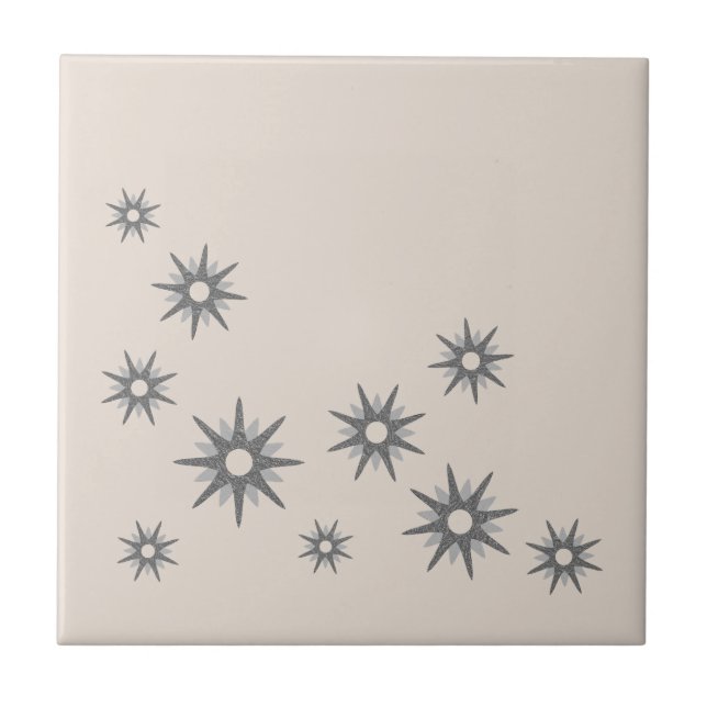 Azulejo de Estrelas Explosivas de Prata de Meados  (Frente)