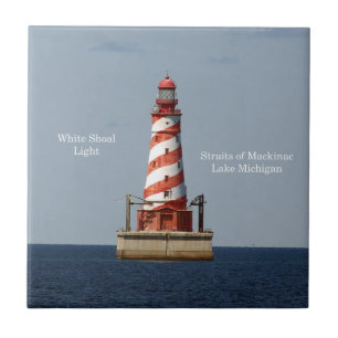 Azulejo de farol branco