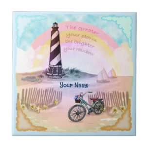 Azulejo de Farol de Bike Stormy