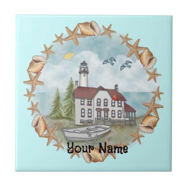 Azulejo de Farol de Illinois (Frente)