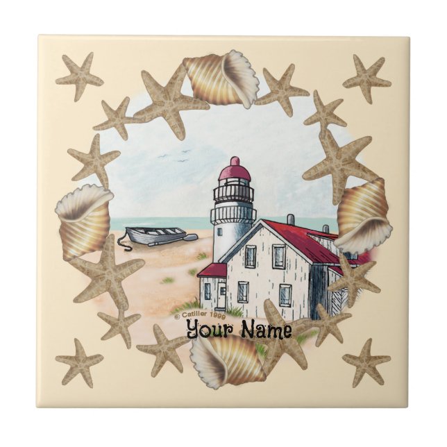 Azulejo de farol de Seashell (Frente)