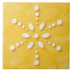 Azulejo de Férias de Inverno de Floco de Neve Cont