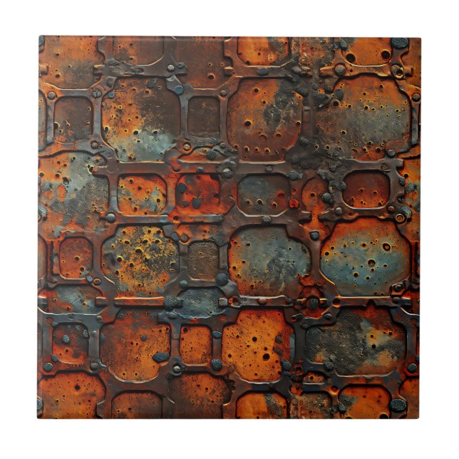 Azulejo de ferro enferrujado (Frente)
