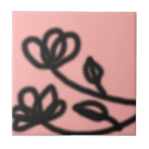 Azulejo de Flor de Arte Pop Rosa