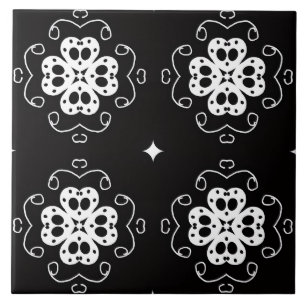 azulejo de flores abstratas modernas