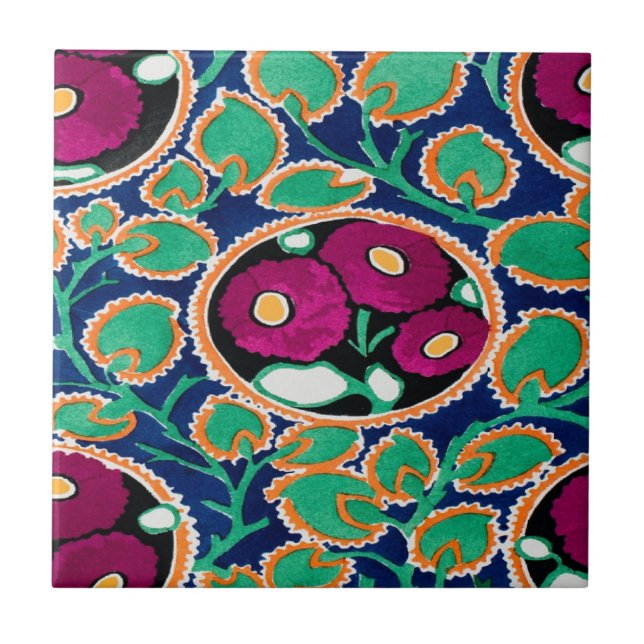 azulejo de flores de deco de arte (Frente)