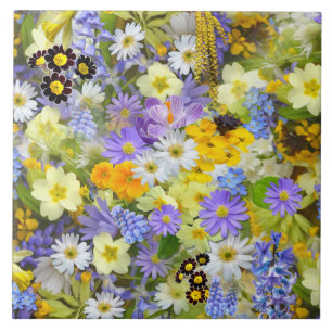 azulejo de flores de primavera