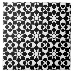 azulejo de flores e estrelas