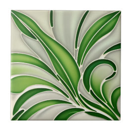 Azulejo de Folha de Bambu Art Déco