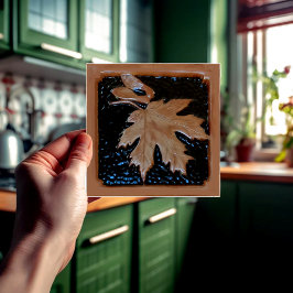 Azulejo de folhas de Cartões Espresso e cobre