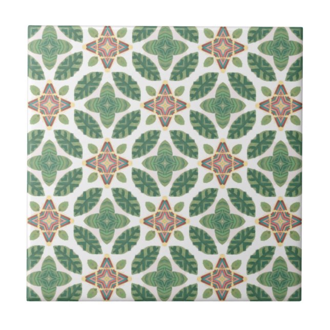 Azulejo de Folhas Verde (Frente)