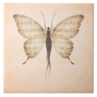 Azulejo de Forma de Borboleta Poética