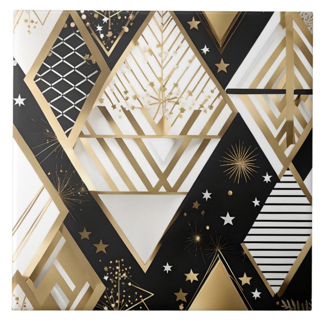 azulejo de formas geométricas de natal (Frente)