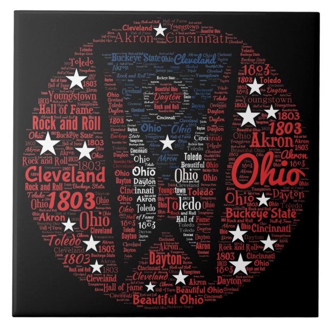 Azulejo de Fotografia Cerâmica do estado de Ohio W (Frente)