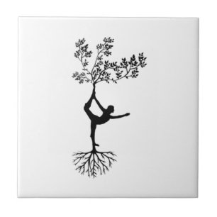 Azulejo de Fotos Cerâmicas do Yoga Pose Tree