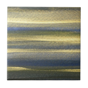 Azulejo de Fotos Cerâmicas Dourado Blue Lines