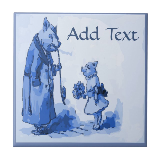 Azulejo De Fumos De Suínos, Olhar Holandês, Person (Frente)