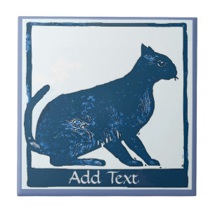 Azulejo de Gato Azul,adicionar texto