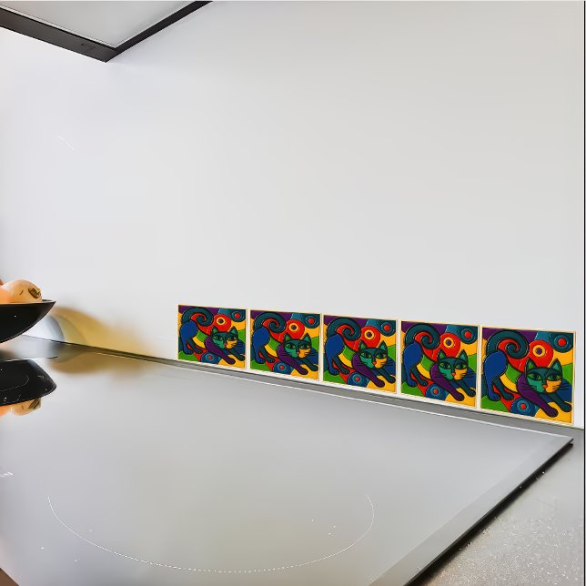 Azulejo de Gato Esticado (stretching cat ceramic tiles)