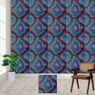 Azulejo de Geodo de Agato Roxo e Teal
