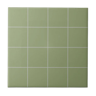 Azulejo de Grade Magra Verde Sage