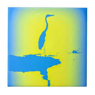 azulejo de herões amarelo e azul
