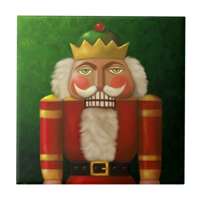 Azulejo de holiday nutcracker tradicional (Frente)