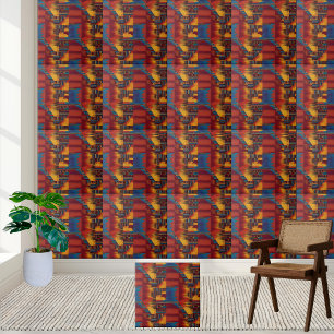 Azulejo de Impressão de cera africano preto