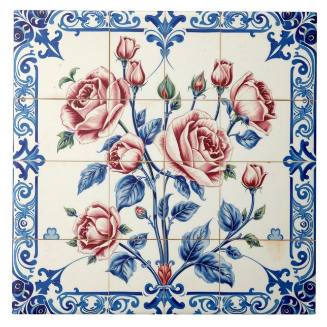 azulejo de jardim de rosas (Frente)
