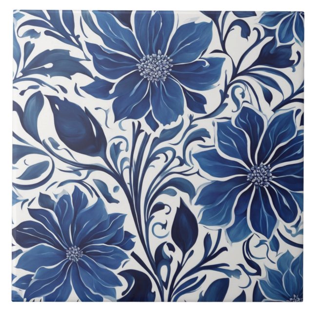 azulejo de jardim flor de índigo (Frente)