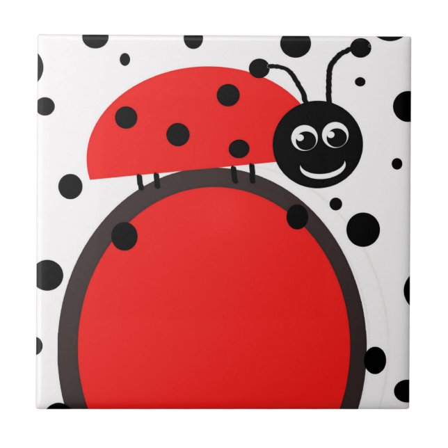 Azulejo de ladybug cerâmico (Frente)